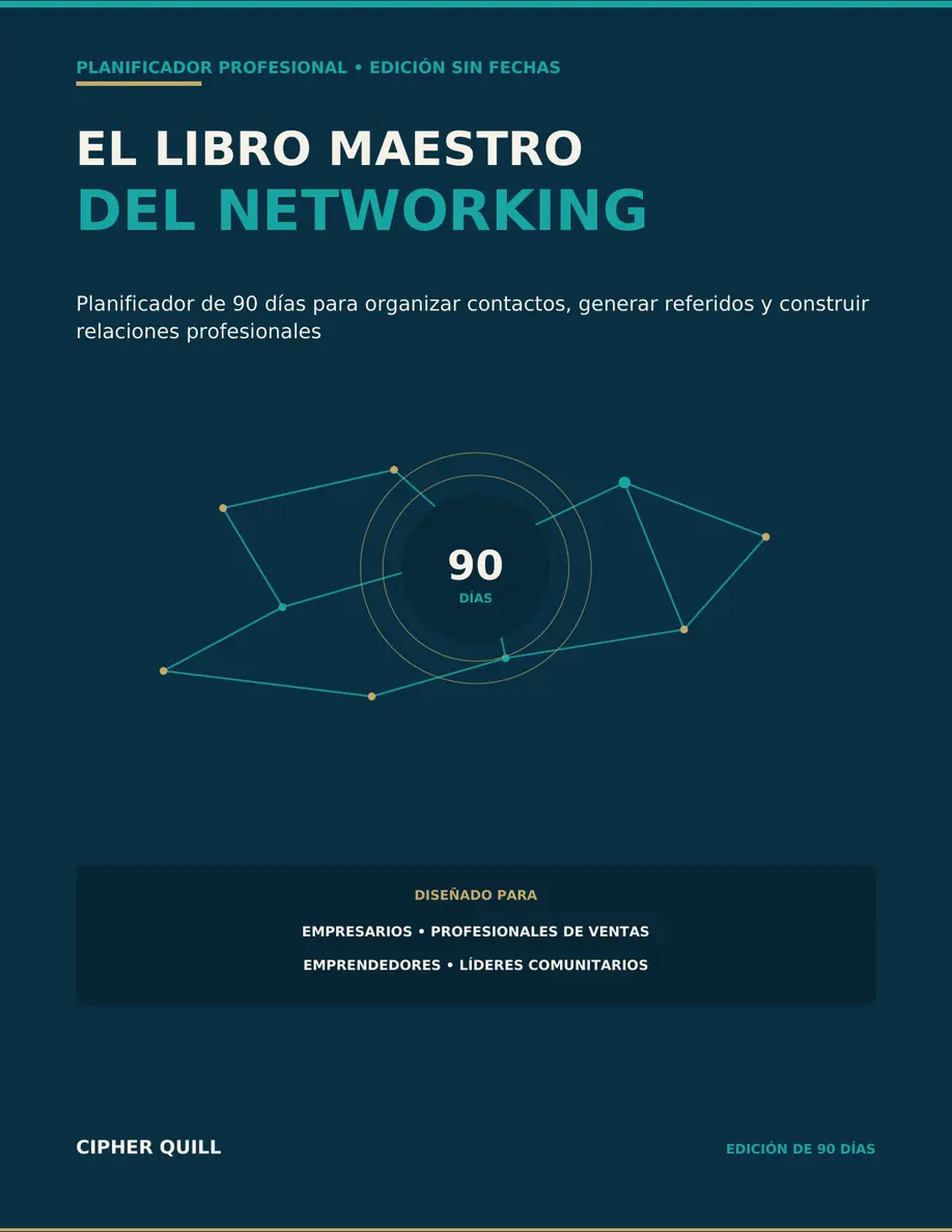 Portada de El Libro Maestro del Networking, edición en español, por Cipher Quill